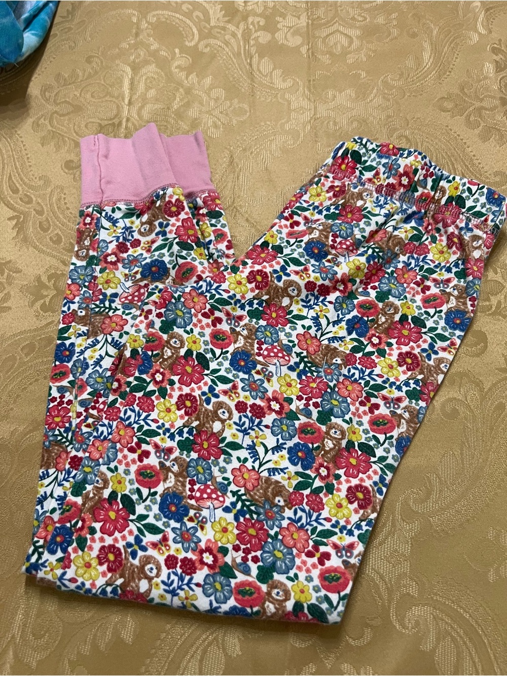 Mini Boden Girls 10y Floral Leggings